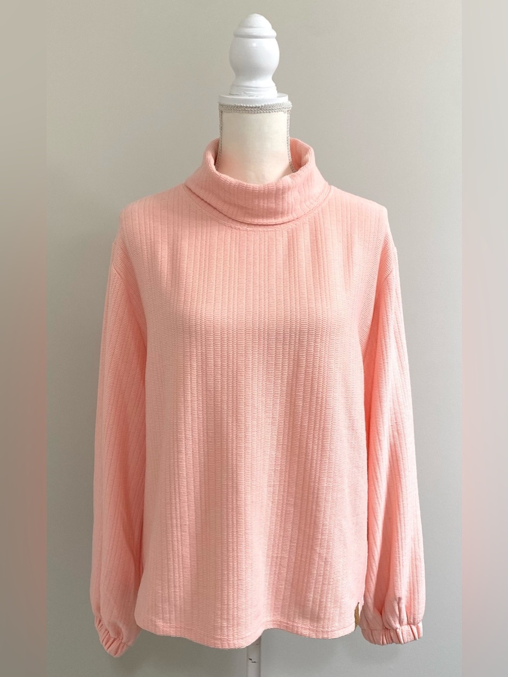 Southern Marsh Womens M Knit Turtleneck Orange Top Boho Fall Comfy Activewear